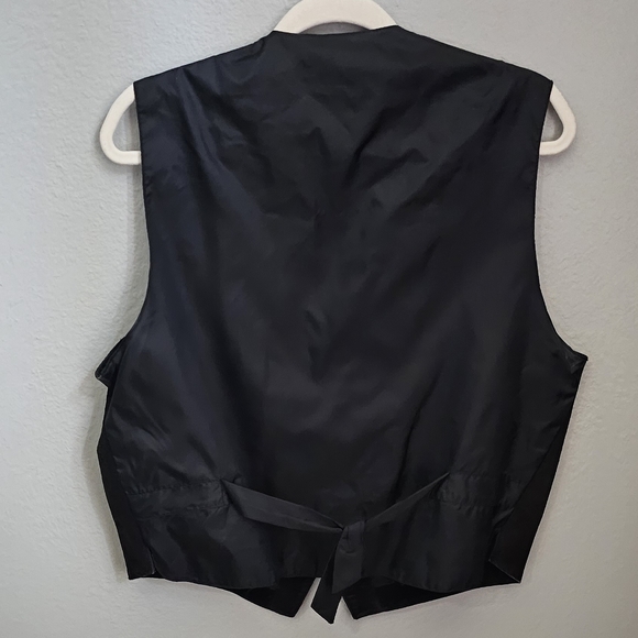 Vintage Black Suede Leather Motorcycle Vest Size Medium - Picture 5 of 10